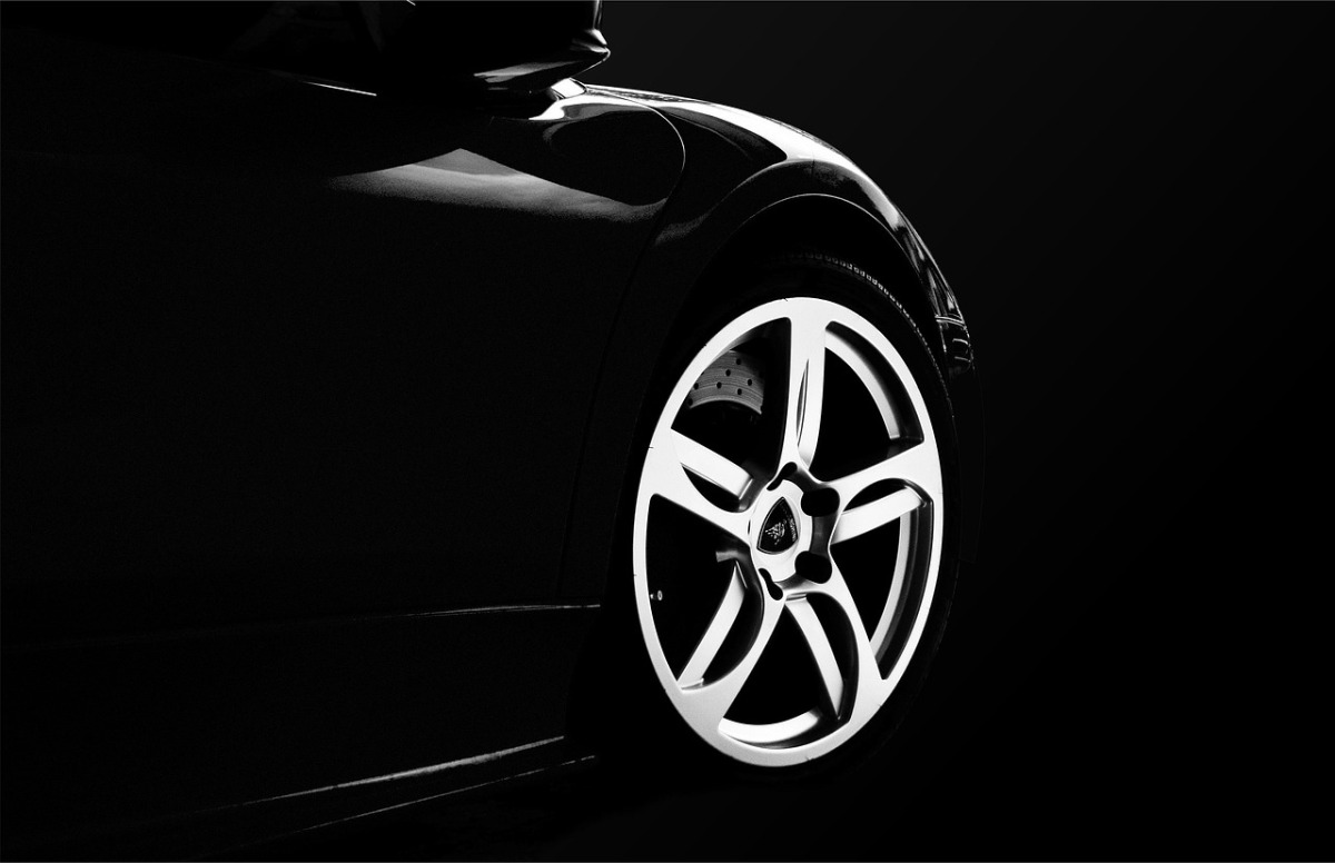 car wheel shine closeup